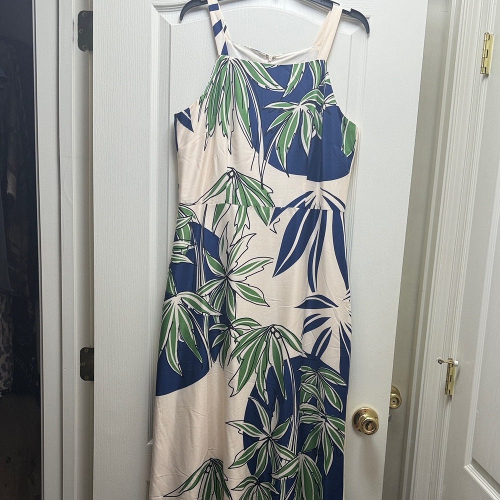 Tropical Leaf Print Dress